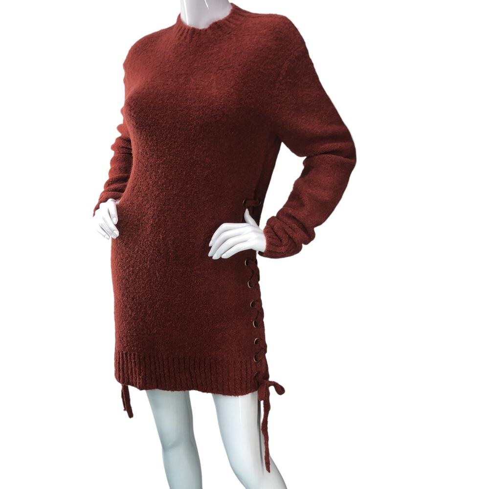 Lovers And Friends x Revolve Womens Size S EM Sweater Dress Jumper Lace Up Sides